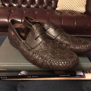 Gucci guccissima chocolate loafers